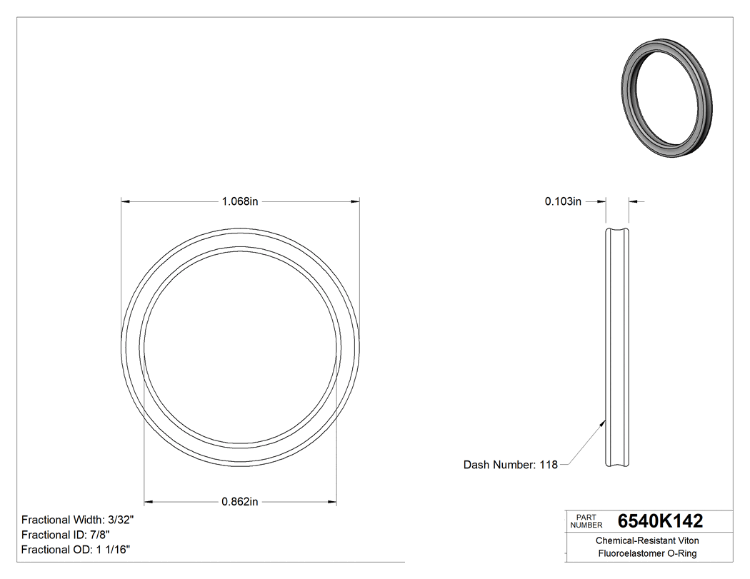 Technical drawing - 6540K142